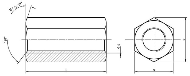 Coupling Nuts DIN 6334