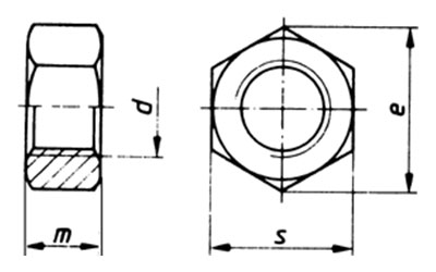 Hex High Nuts ISO 4033