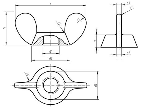 Wing Nuts UNI 5448