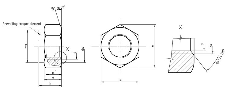 Nylon Insert Lock Nut UNI 7474